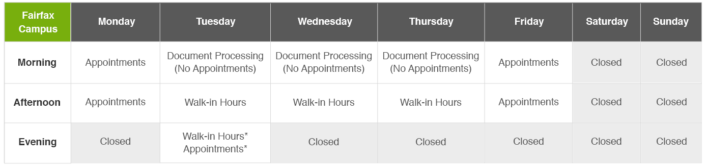 OIPS Weekly Schedule